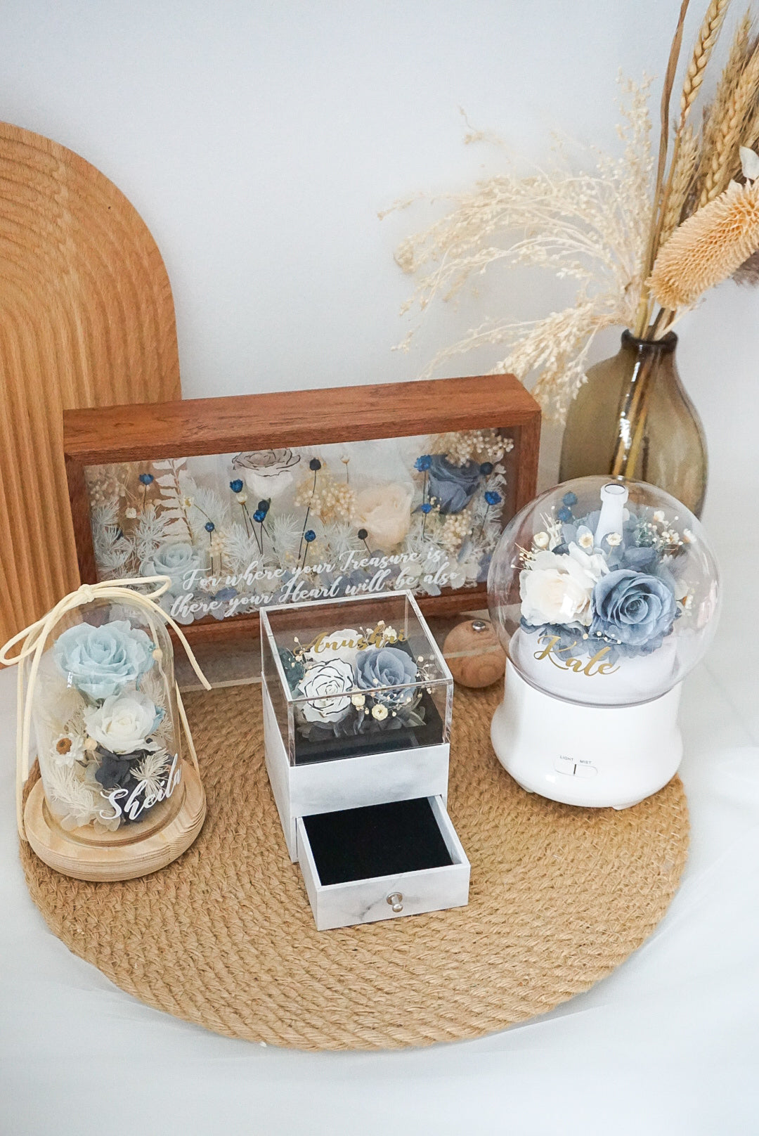 Blue Preserved Floral Gifts