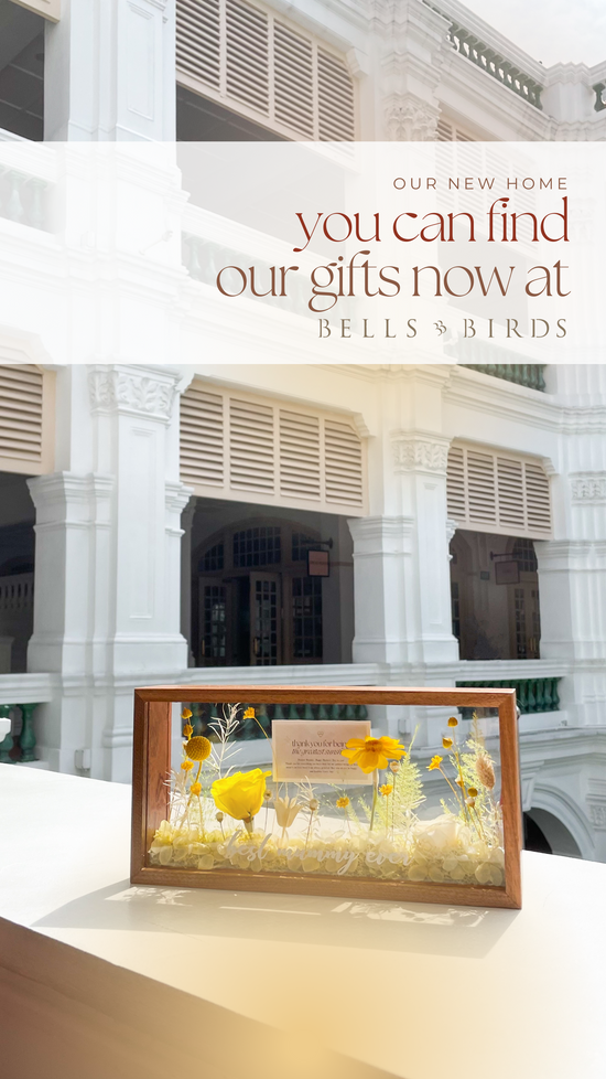 celebloons pop-up bells & birds raffles hotel arcade singapore customised gifts