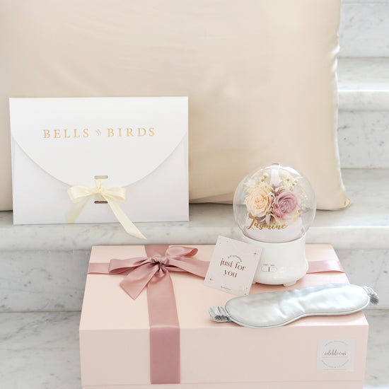 Introducing Bells and Birds' luxurious and ultra-comfy mulberry silk pieces that go so well with our preserved floral diffusers! Pamper yourself or a loved one with a gift of good sleep, relaxation and rejuvenation.
