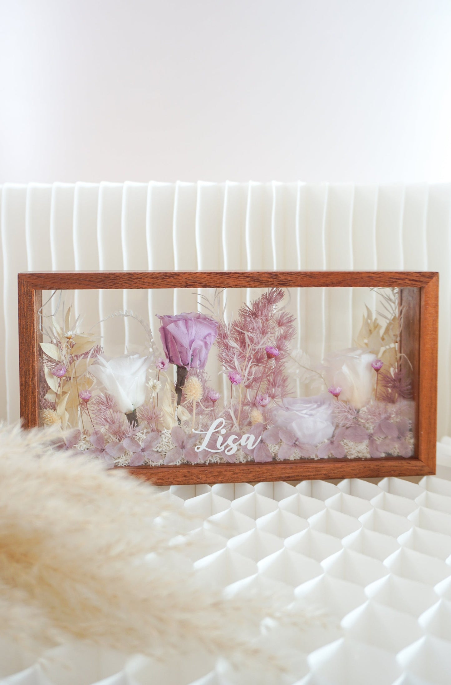 Royal - Customised Photo Frame with Preserved Florals