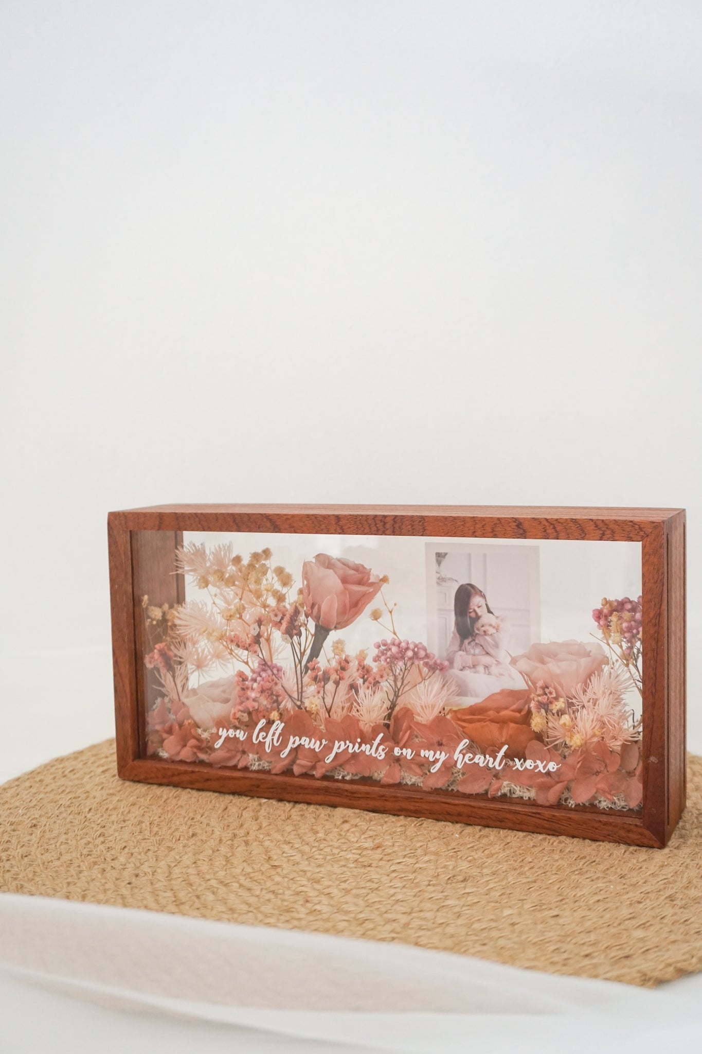 Amour - Customised Preserved Florals Wooden Photo Frame