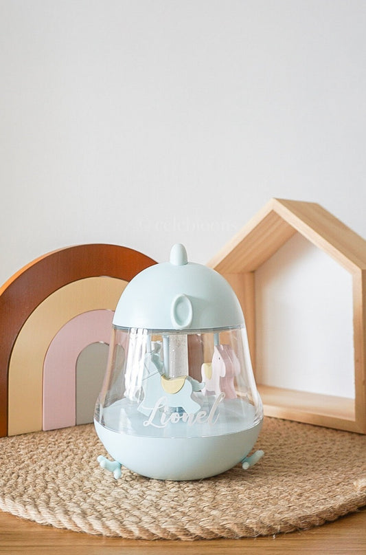 Customised Musical Carousel Lil' Chick with Lamp (Pastel Blue)