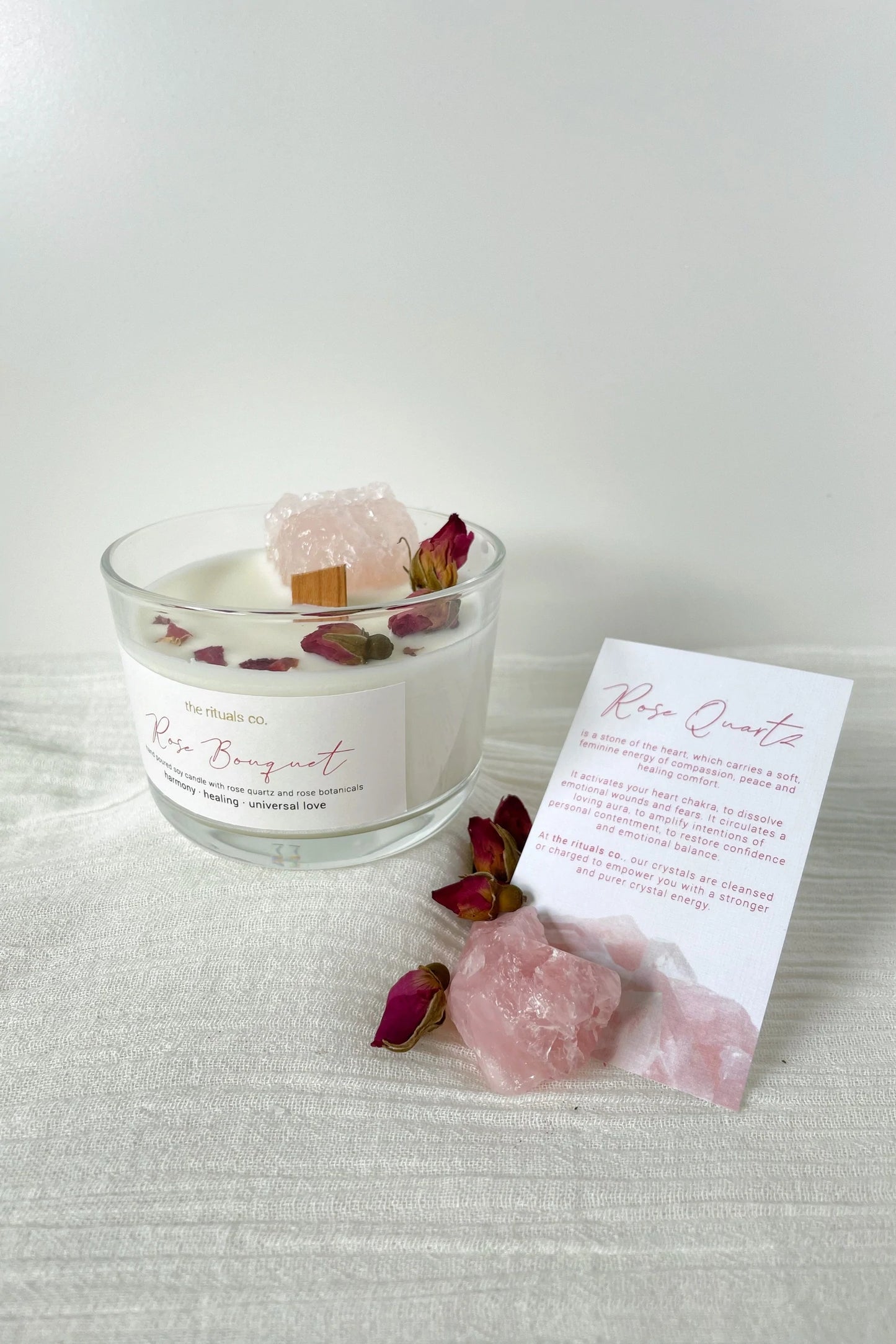 Rose Bouquet Crystal Scented Candle (Handmade by the rituals co.)