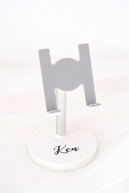 Customised Silver Adjustable Height and Rotatable Handphone Stand