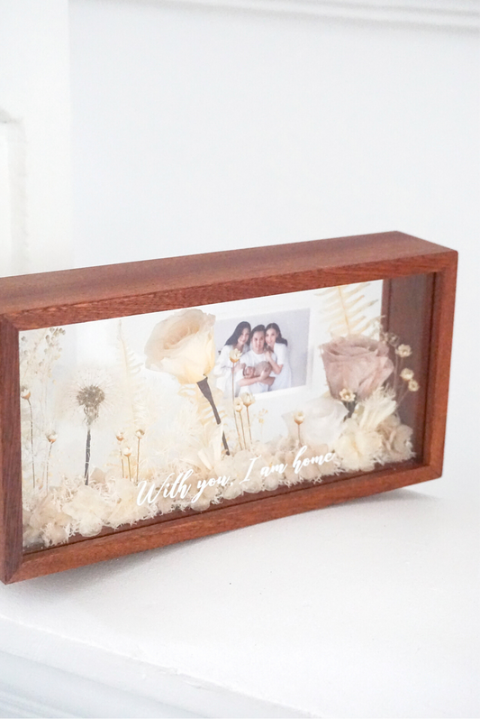 Pureté - Customised Preserved Florals Wooden Photo Frame